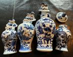 4 stuks chinese kruikjes met dekseltjes hondjes etc. blauw., Antiek en Kunst, Antiek | Keramiek en Aardewerk, Ophalen of Verzenden
