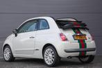 FIAT 500C Cabrio By Gucci Aut Leer Clima Xenon PDC Parelmoer, Auto's, Voorwielaandrijving, 86 pk, Cabriolet, Wit