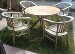 Teakhouten Tuinset, Ophalen, 4 zitplaatsen, Gebruikt, Teakhout