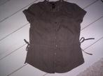 BLOESJE H&M taupe, maat 34, Kleding | Dames, Blouses en Tunieken, H&M, Bruin, Ophalen of Verzenden, Zo goed als nieuw