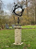 Zonnewijzer op stenen sokkel met vier evangelisten 17 eeuw, Ophalen, Zo goed als nieuw