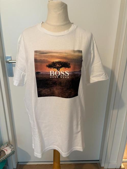 Hugo Boss t shirt met print maat M zo goed als nieuw, Kleding | Heren, T-shirts, Zo goed als nieuw, Maat 48/50 (M), Wit, Ophalen of Verzenden