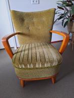 Twee fauteuils vintage jaren 50, Huis en Inrichting, Fauteuils, Ophalen, Hout, Gebruikt, 75 tot 100 cm
