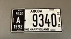Origineel nummerbord Aruba met klein jaarplaatje, Verzamelen, Ophalen of Verzenden, Zo goed als nieuw, Auto's