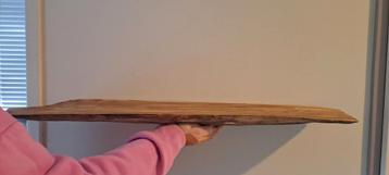 Wandpaneel wandplank ophanging olijfhouten plank 65x18cm beschikbaar voor biedingen