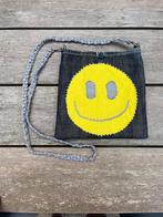 Tasje spijkertas smiley geel blauw wisselbaar schouderriem, Ophalen of Verzenden, Nieuw, Blauw