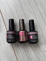 3 Pink Gellac UV led lak nagellak nude taupe mauve kleuren, Sieraden, Tassen en Uiterlijk, Uiterlijk | Cosmetica en Make-up, Gebruikt
