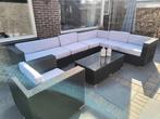 Luxe Loungeset Hoekopstelling + Fauteuil & Dekenkist, Tuin en Terras, Tuinsets en Loungesets, Ophalen, Kunststof, Bank, Zo goed als nieuw