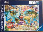 Ravensburger 1000🧩 Disney’s Wereldkaart, Hobby en Vrije tijd, Denksport en Puzzels, Ophalen of Verzenden, 500 t/m 1500 stukjes