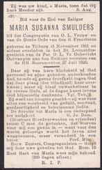 Smulders Maria 1861 Tilburg 1920 Tilburg, Ophalen of Verzenden, Bidprentje