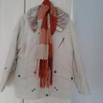 Beige winterjas met "bont"kraag - Maat L, Maat 38/40 (M), Beige, Ophalen of Verzenden, Onbekend