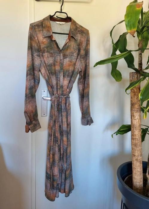 YAYA XL/42 blousejurk lange jurk shirt dress maxi viscose, Kleding | Dames, Jurken, Zo goed als nieuw, Maat 42/44 (L), Onder de knie