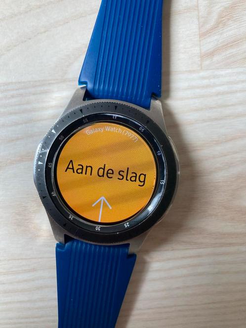 Samsung Galaxy Watch 46mm Zwart/Zilver, Sieraden, Tassen en Uiterlijk, Smartwatches, Gebruikt, Android, Zwart, Waterdicht, Ophalen of Verzenden