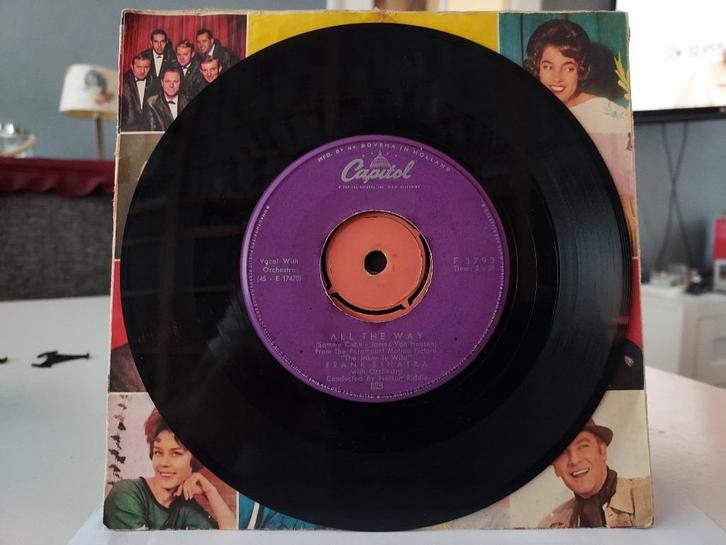 7" Single Frank Sinatra - All The Way / Chicago, Cd's en Dvd's, Vinyl Singles, Gebruikt, Single, Pop, 7 inch, Ophalen of Verzenden