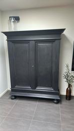 zwarte eiken kast (demontabel), Huis en Inrichting, Kasten | Buffetkasten, Ophalen of Verzenden, Zo goed als nieuw, 25 tot 50 cm