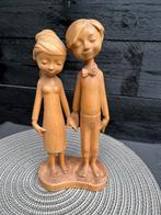 Vintage Anri houten hangsneden beeld, Verzamelen, Beelden en Beeldjes, Ophalen of Verzenden, Gebruikt, Mens