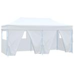 Partytent met 4 zijwanden inklapbaar 3x6 m staal wit