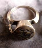 ﻿MOOIE BODEMVONDST RING MET INTAGLIO HERT ZILVER - wvq, Antiek en Kunst, Verzenden