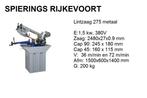 Bandzaagmachine lintzaagmachine type 275 metaal lintzaag, Doe-het-zelf en Verbouw, Nieuw, Overige typen, Ophalen of Verzenden