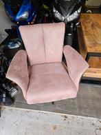 Luxe Draaibare Stoel - Zacht Roze, Huis en Inrichting, Fauteuils, Gebruikt, Metaal, Minder dan 75 cm, Luxe