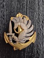 Original PARA –Insigne de béret TROUPES DE MARINE (TDM) – Dr, Ophalen of Verzenden, Marine, Nederland, Embleem of Badge