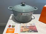 Nieuwe Le Creuset hoge braadpan 24 cm Sea Salt in de doos, Huis en Inrichting, Gietijzer, Nieuw, Ophalen of Verzenden, Keramische plaat