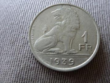 Belgie - oude 1 franc 1939 zf (3943 20 beschikbaar voor biedingen