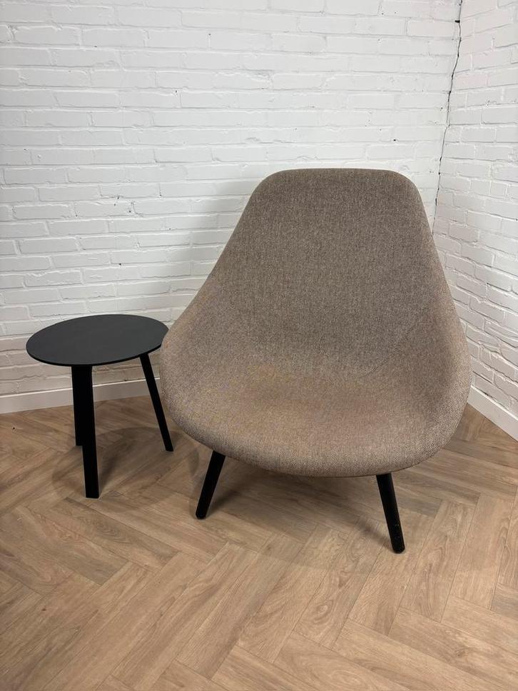 4x Hay AAL92 Taupe/Zwart, Huis en Inrichting, Fauteuils, Zo goed als nieuw, Hout, Stof, 75 tot 100 cm, 75 tot 100 cm, Ophalen of Verzenden