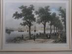 GRAVURE Gez. op Rdam, Vanaf de ESCH gezien met Certificaat, Antiek en Kunst, Kunst | Etsen en Gravures, Ophalen