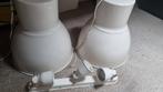2xHektar Ikea hanglampen 47 cm wit en Hektar led spotjes wit, Ophalen, 25 tot 50 cm, Wit, Rond