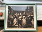 De Nachtwacht - Rembrandt van Rijn - Zwart Wit - Lijst, Antiek en Kunst, Ophalen