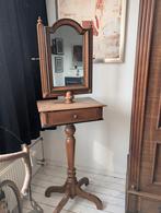 Antieke kaptafel met spiegel en lade, Huis en Inrichting, Tafels | Kaptafels, Ophalen, Gebruikt, 50 tot 100 cm, Minder dan 100 cm