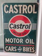 Castrol Motor oil. Metalen bord 20x30cm, Ophalen of Verzenden, Nieuw, Reclamebord