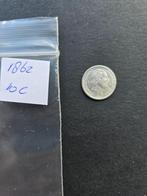 Dubbeltje 1862 Willem III, Koning Willem III, Zilver, Ophalen of Verzenden, 10 cent