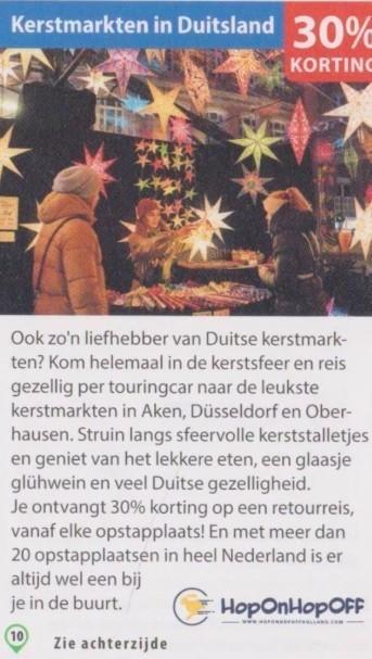 Kerstmarkten in Duitsland 30% kortingsbon, Tickets en Kaartjes, Kortingen en Cadeaubonnen, Drie personen of meer, Overige typen