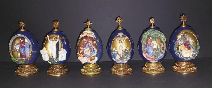Collectors Eggs Franklin Mint House of Faberge, Verzamelen, Religie, Zo goed als nieuw, Sieraad, Ophalen of Verzenden