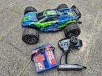 Traxxas Rustler 4x4 VXL rijklaar incl 11.1v Lipo accu/lader, Hobby en Vrije tijd, Gebruikt, Auto offroad, Schaal 1:10, RTR (Ready to Run)