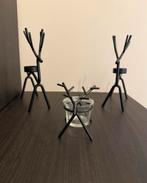 Rendier Kandelaar Set - Sfeervolle Decoratie, Huis en Inrichting, Woonaccessoires | Kandelaars en Kaarsen, Zwart, Nieuw, Ophalen of Verzenden