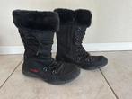 snowboots sneeuwlaarzen met rits zwart maat 38 H27 bontrand, Zwart, Snowboots, Ophalen of Verzenden, Zo goed als nieuw