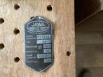 JAWA 356 uit 1957 motorplaatje, Ophalen of Verzenden, Overige merken