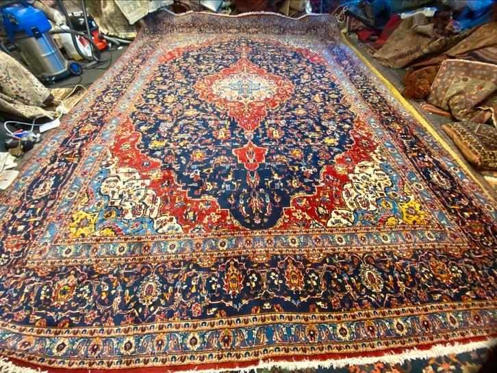 Mooi origineel handgeknoopt perzisch kashan tapijt416x306cm, Huis en Inrichting, Stoffering | Tapijten en Kleden, Zo goed als nieuw