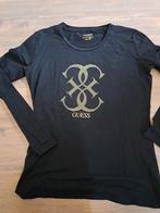 Guess shirt longsleeve maat XL zwart met goudkleurige opdruk, Kleding | Dames, T-shirts, Ophalen of Verzenden, Lange mouw, Zo goed als nieuw