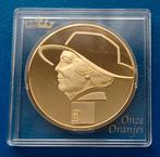 Onze Oranjes - 25-jarig Beatrix regeringsjubileum 2005, Postzegels en Munten, Penningen en Medailles, Verzenden, Brons, Nederland