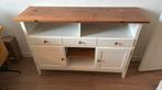 Dressoir wit met houten blad, Huis en Inrichting, Kasten | Dressoirs, Ophalen, Overige materialen, 100 tot 150 cm, 25 tot 50 cm