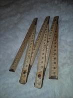 Oude houten duimstok, france, vintage gereedschap, Ophalen