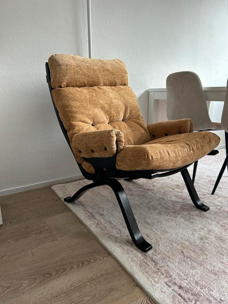 Design vintage stoel Ingmar Relling fauteuil, Huis en Inrichting, Fauteuils, Stof, 50 tot 75 cm, Ophalen
