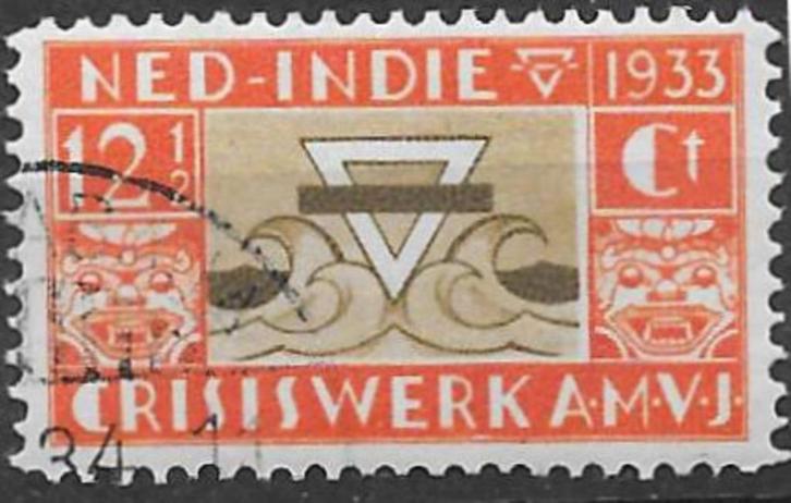 1933, Ned. Indië - NVPH 184 {Ni 28}, Postzegels en Munten, Postzegels | Nederlands-Indië en Nieuw-Guinea, Gestempeld, Nederlands-Indië