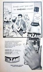 3 vintage advertenties reclames Cinzano vermouth 1939-62, Ophalen of Verzenden, Gebruikt, Overige typen