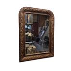 Antiek Franse Art Nouveau spiegel, begin 1900, Ophalen, Overige vormen, 50 tot 100 cm, Minder dan 100 cm