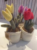 Schattige Tulpen in Pot - Decoratie, Ophalen of Verzenden, Nieuw, Binnen